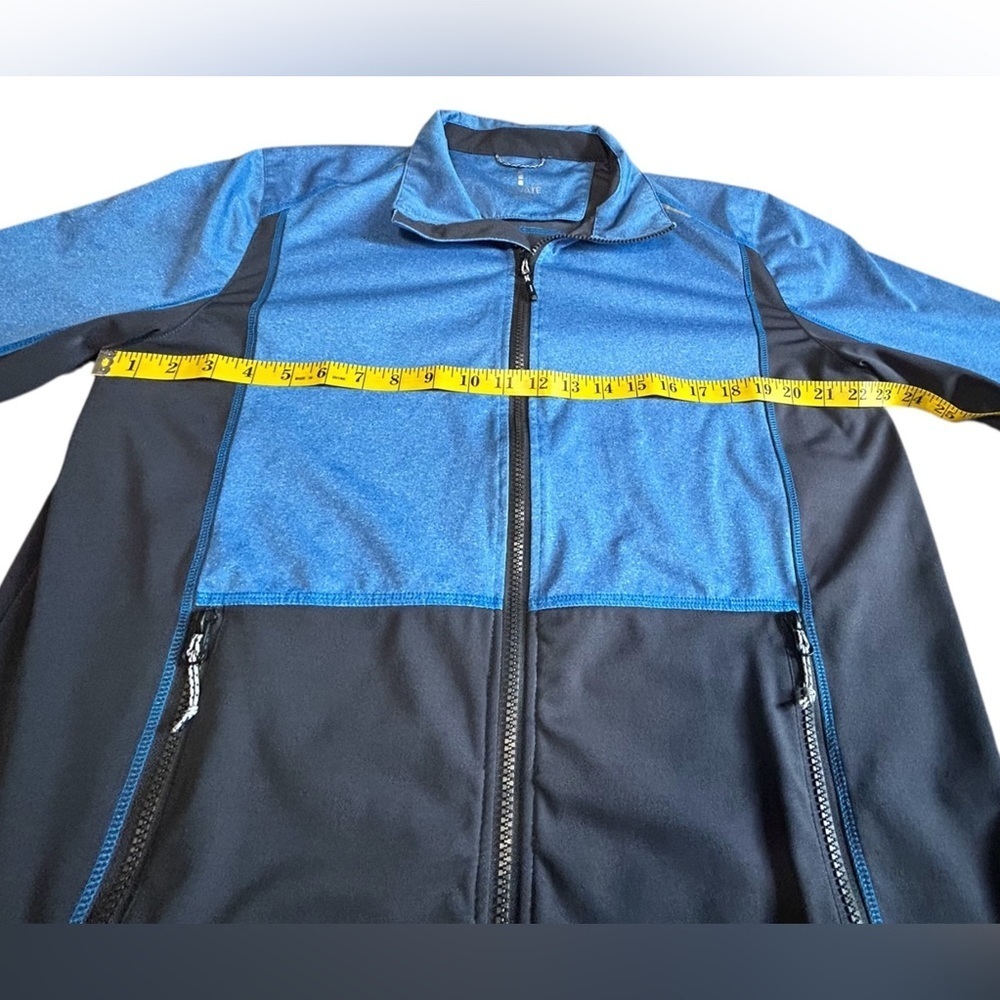 Elevate Athletic Jacket Blue Black Full Zip Lightweight Large XL Fit - Picture 9 of 15